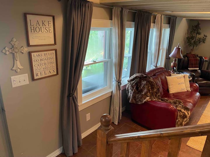 Family room / media room with darkening shades.