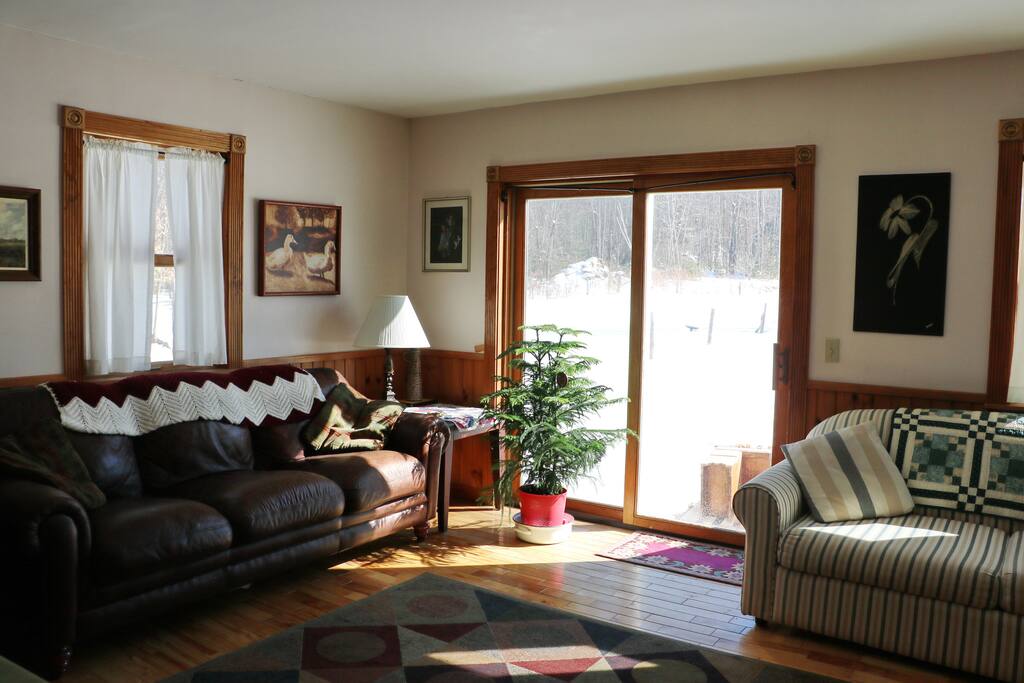 A cozy living room atmosphere to share with your hosts.