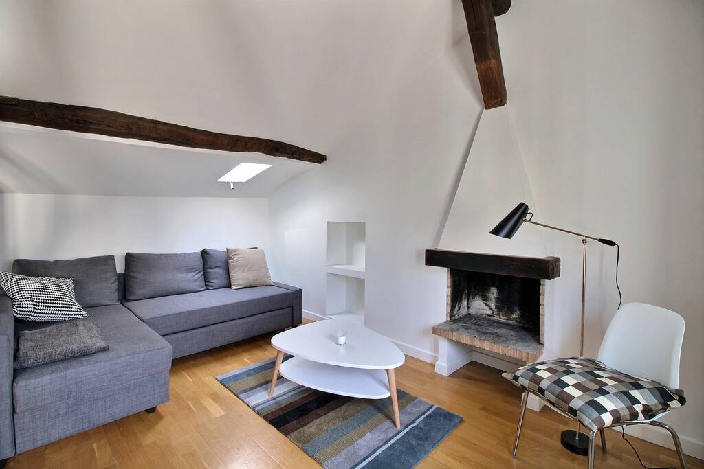 Living Room with large couch