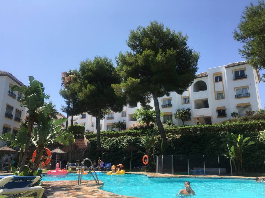View of apartments from pool