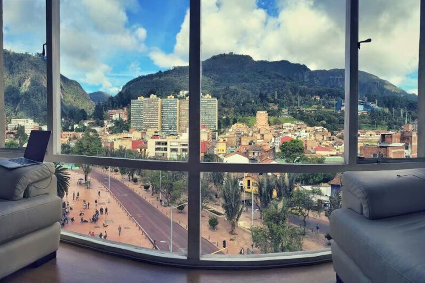 View from Living room, the best view in downtown Bogota!