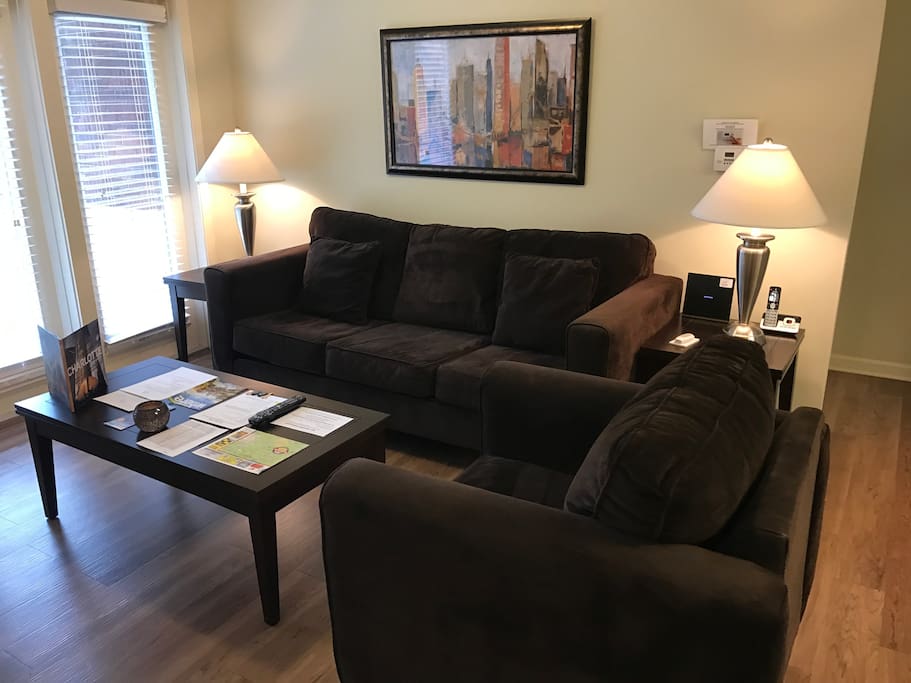 Living room with a TV
