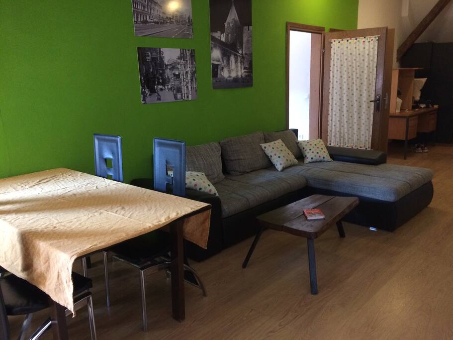 A table and a couch