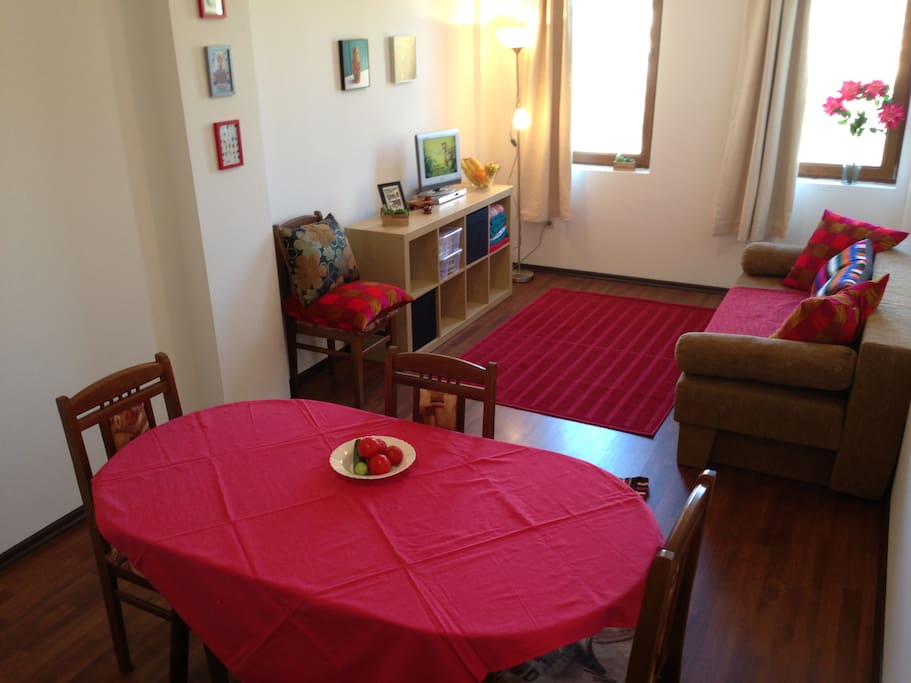 Dinning area and lounge. inc sofa bed