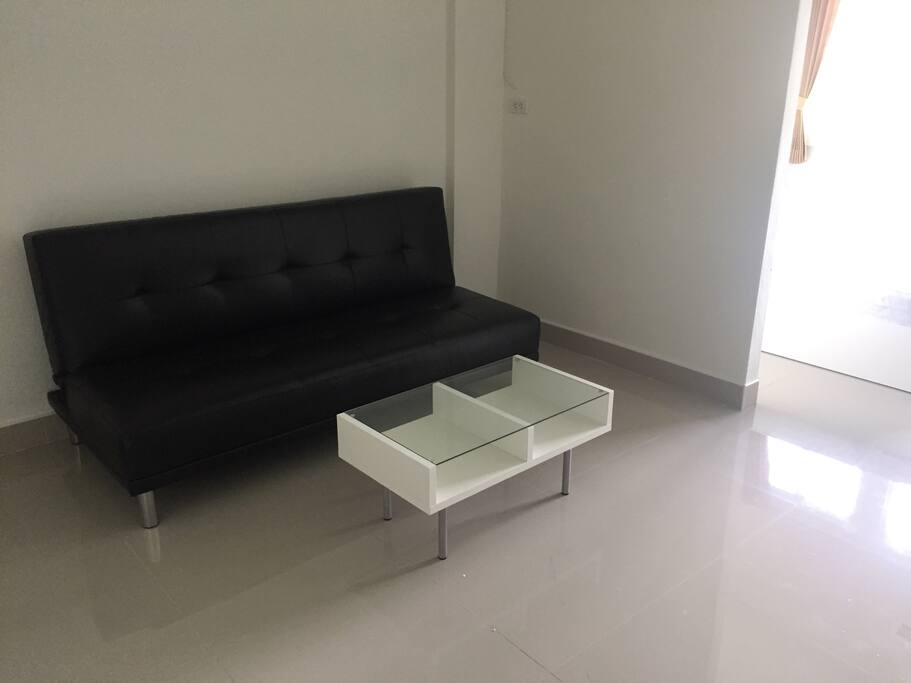 Sofa can be adjusted to bed.