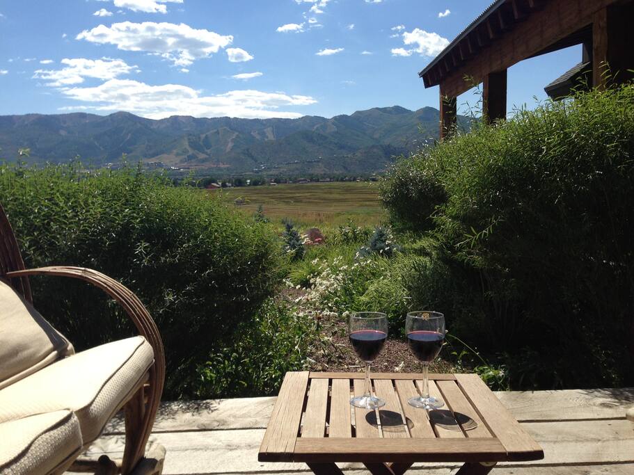 View from the front deck of the house.