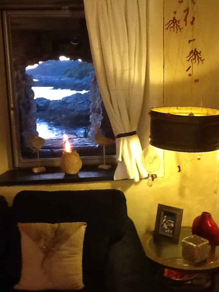 Havsutsikt från vardagsrum