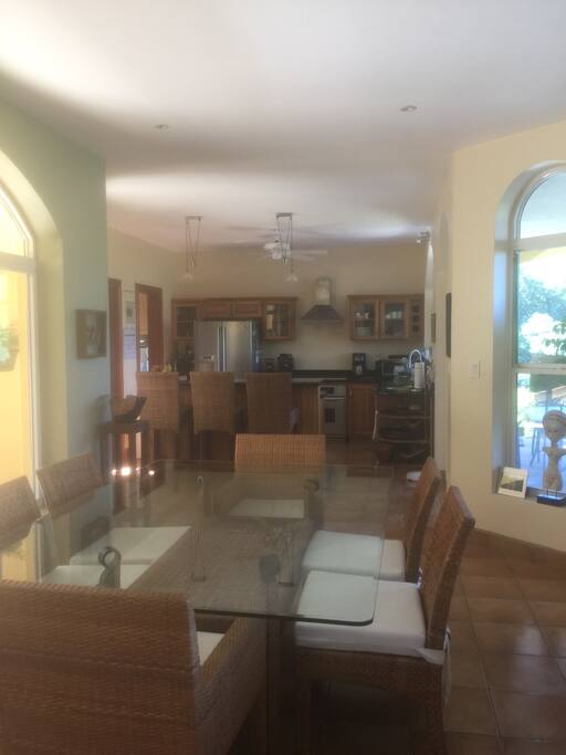 Dining room and kitchen