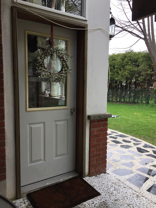 Entrance to the basement Apartment is accessible through the side of the house.