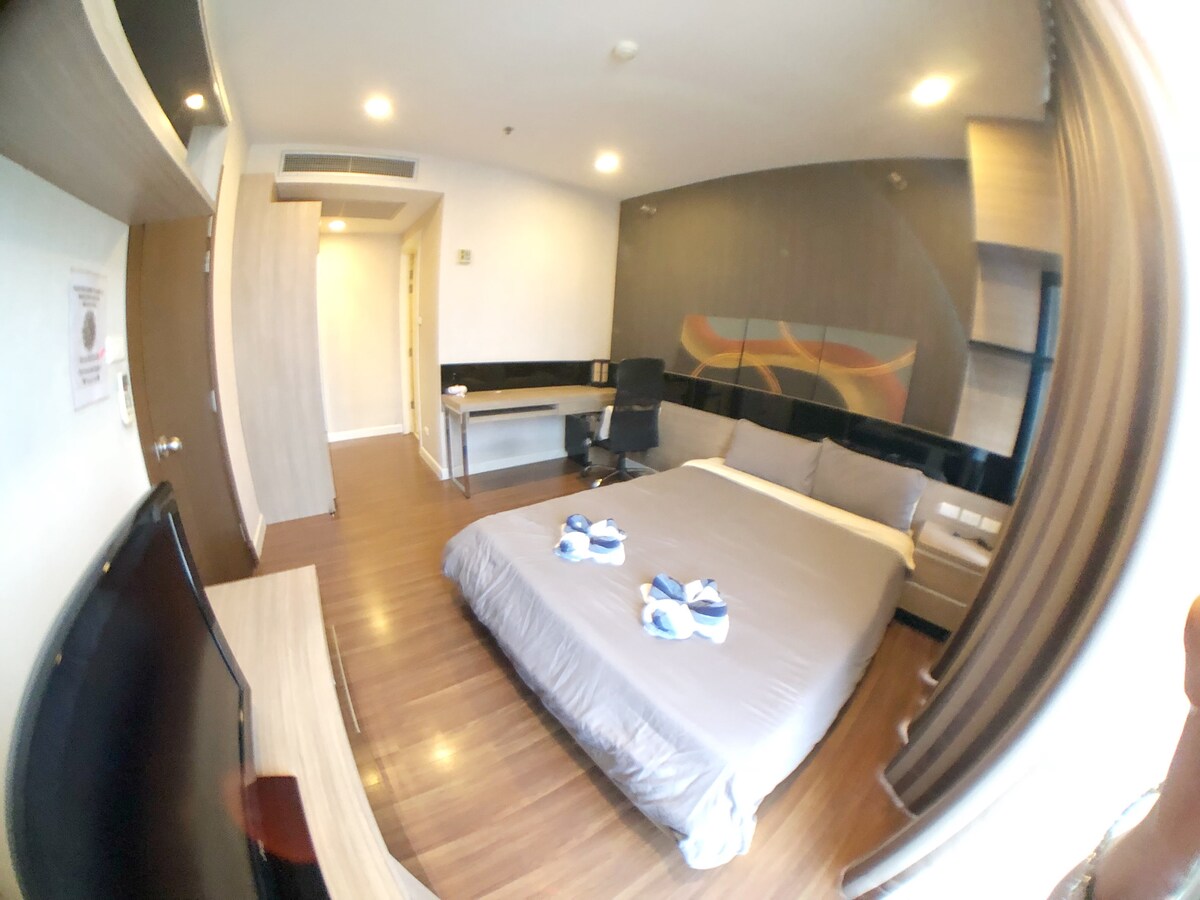 Lower deck room has balcony and attached bathroom