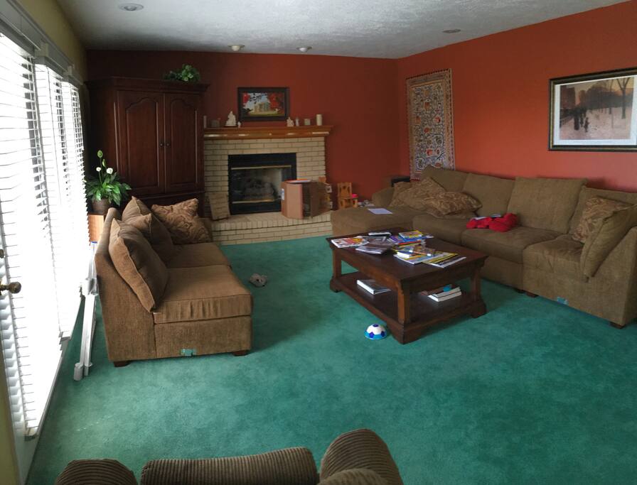 Lots of space including this family room connected to the kitchen