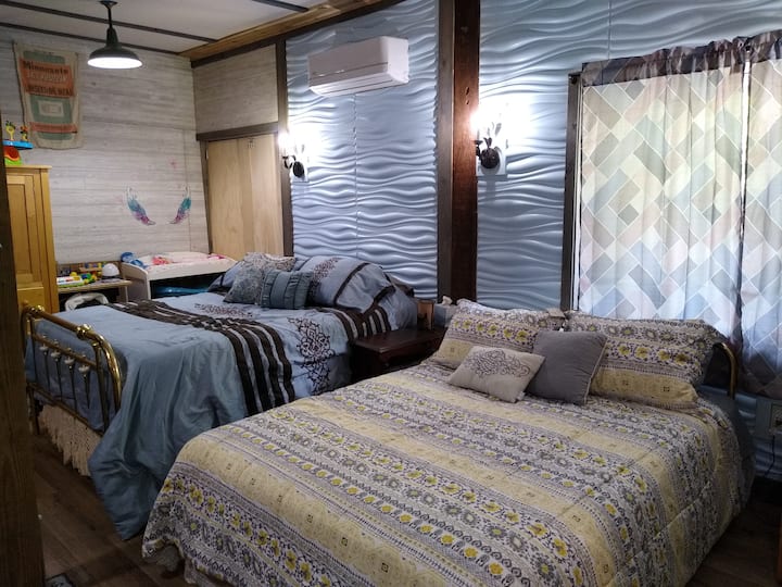 Queen Bed Area-Two Queen Beds and Baby Changing Area