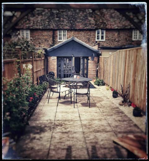 Period terraced cottage with garden.