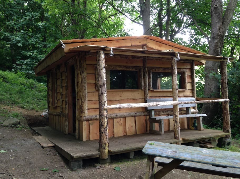 The front balcony of the Cabin in the Woods