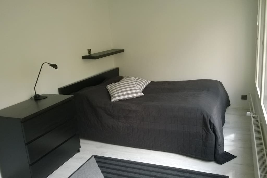 The large and comfortable a double bed.