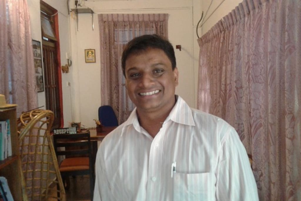 this is Mr. Ajith, the owner. He is keen to ensure that you have a pleasant stay at his guest house.