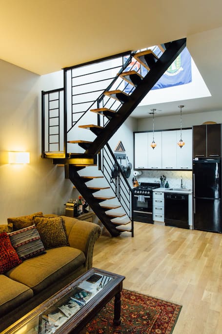 The beautiful open stairwell.