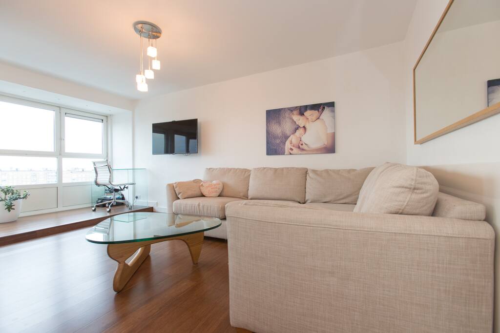 Corner Sofa that also turns to a double bed, tv on 180 swivel arm