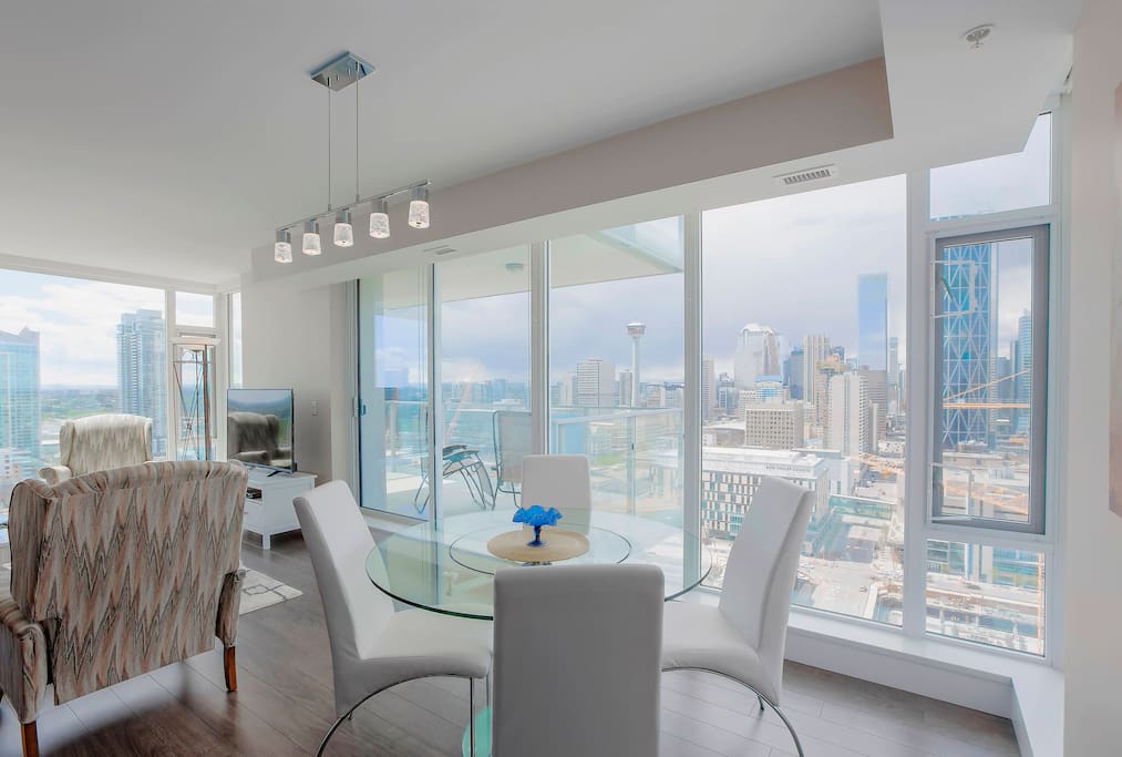 Great views from Living and Dining Room