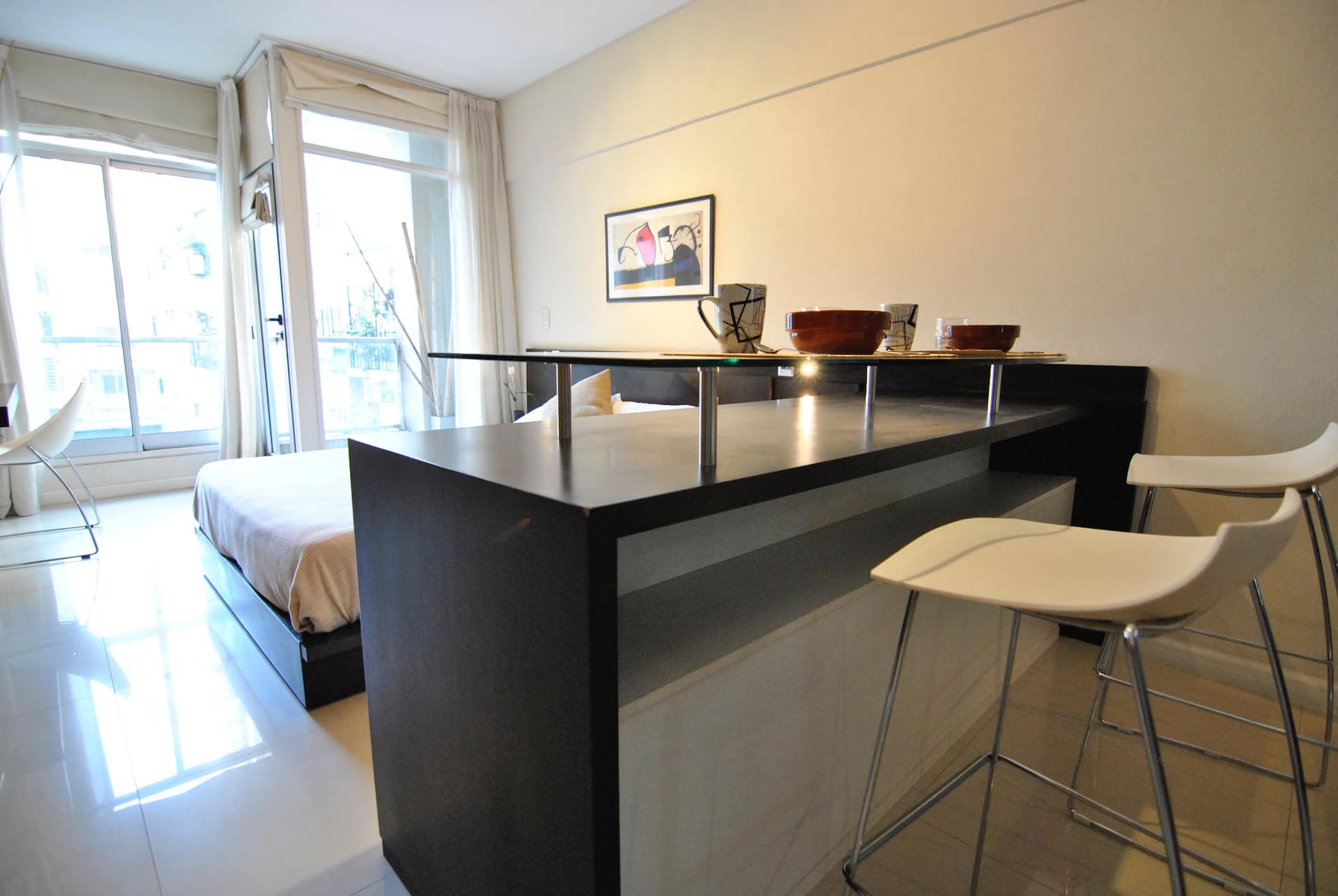 Furnished studio apartment in Recoleta with balcony