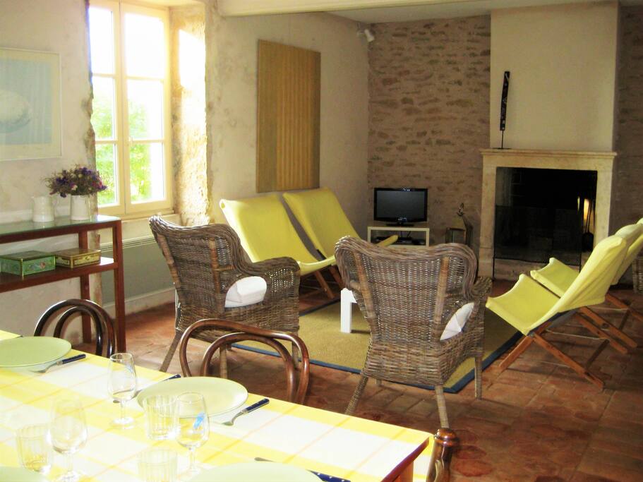Fireplace in living room