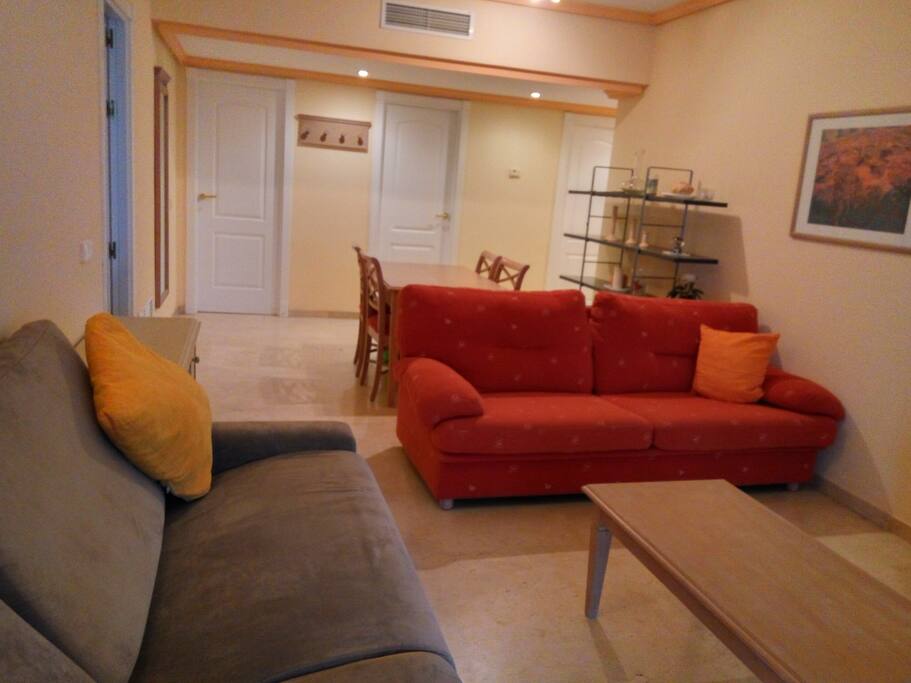 Living room with sofa bed