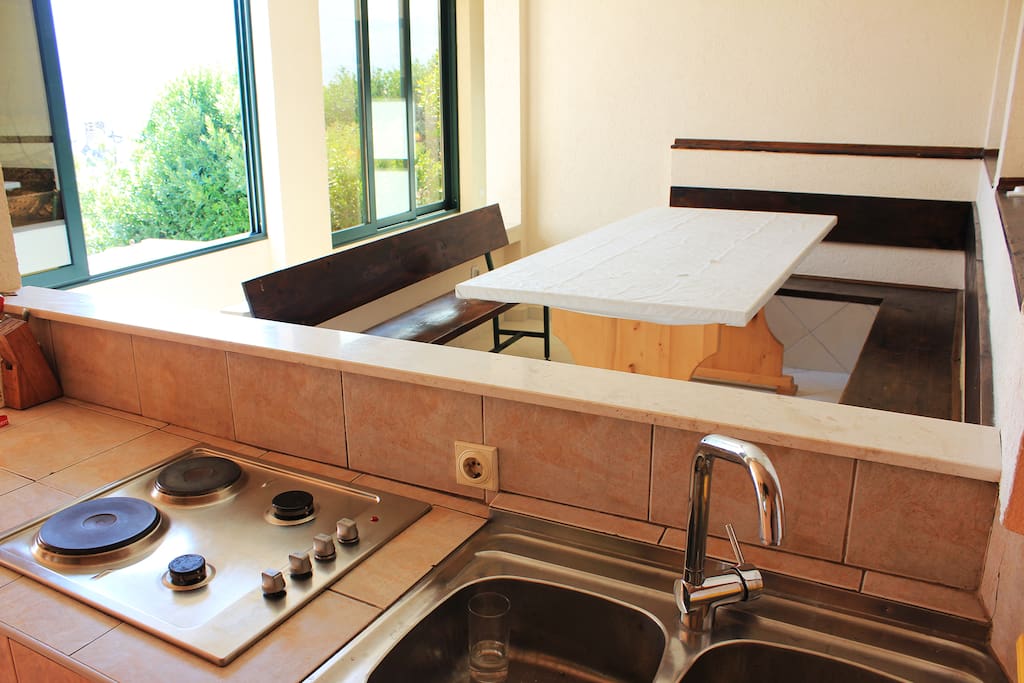 Kitchen and dining area