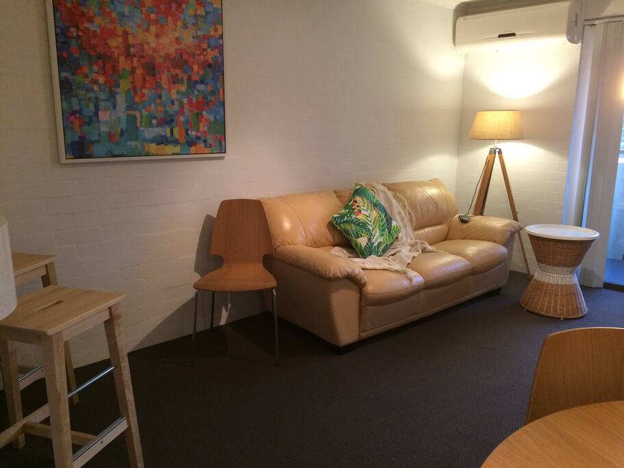 comfortable leather couch!