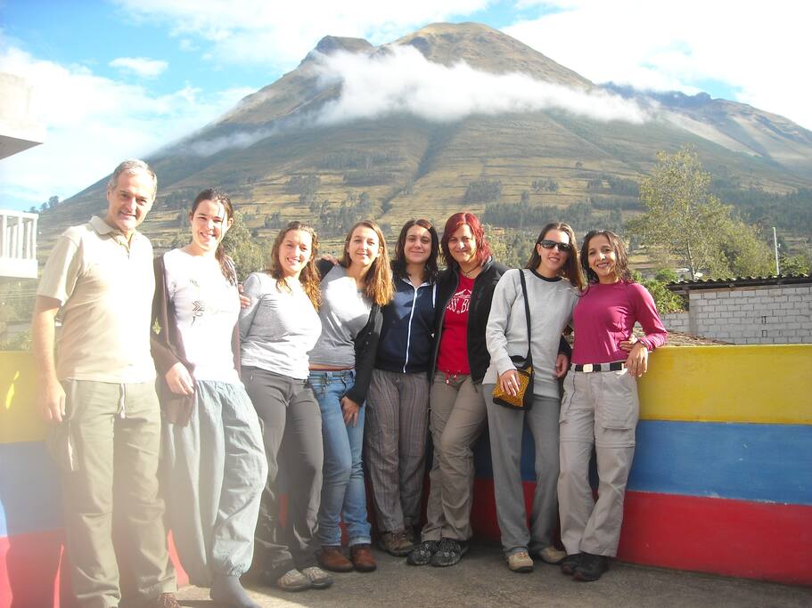 Terraza al volcán Imbabura.