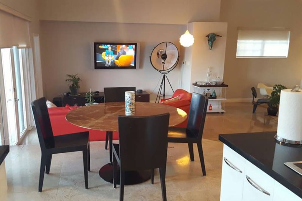 The informal dining room