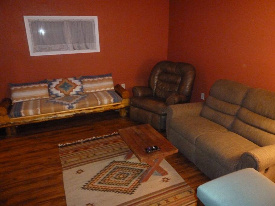 Your own private living room, that adjoins your private kitchen. Smart TV, Dish Network, and WiFi.