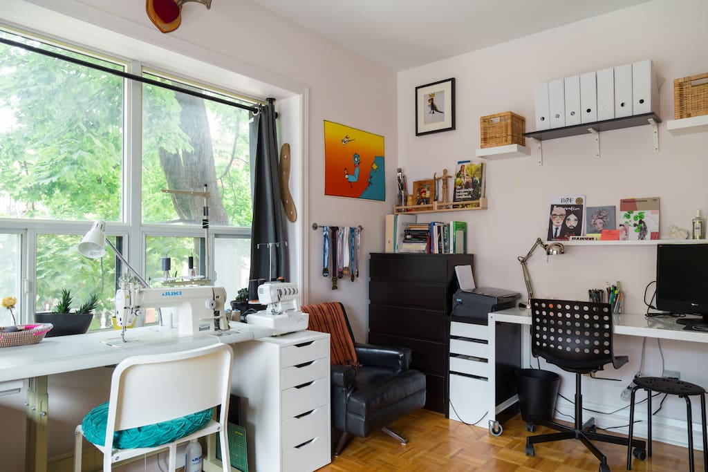 Desk for your laptop, we also have a printer and scanner just in case