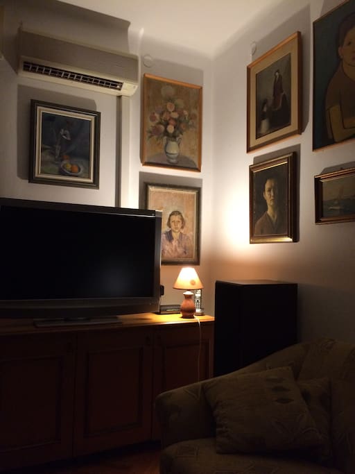 Detail of living room, LED tv