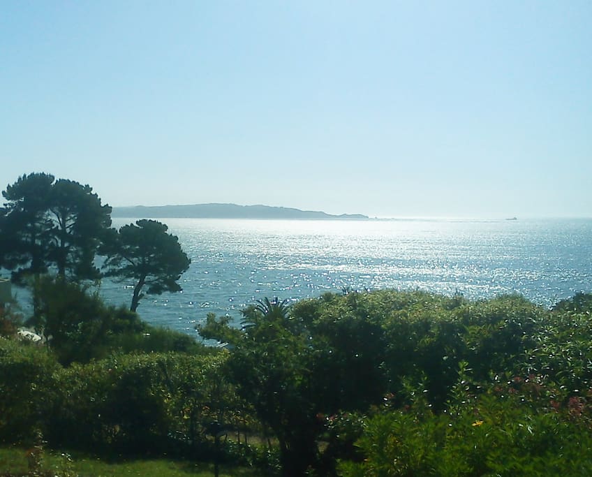 Vista desde la casa hacia el puerto de Talcahuano y la Isla Quiriquina
