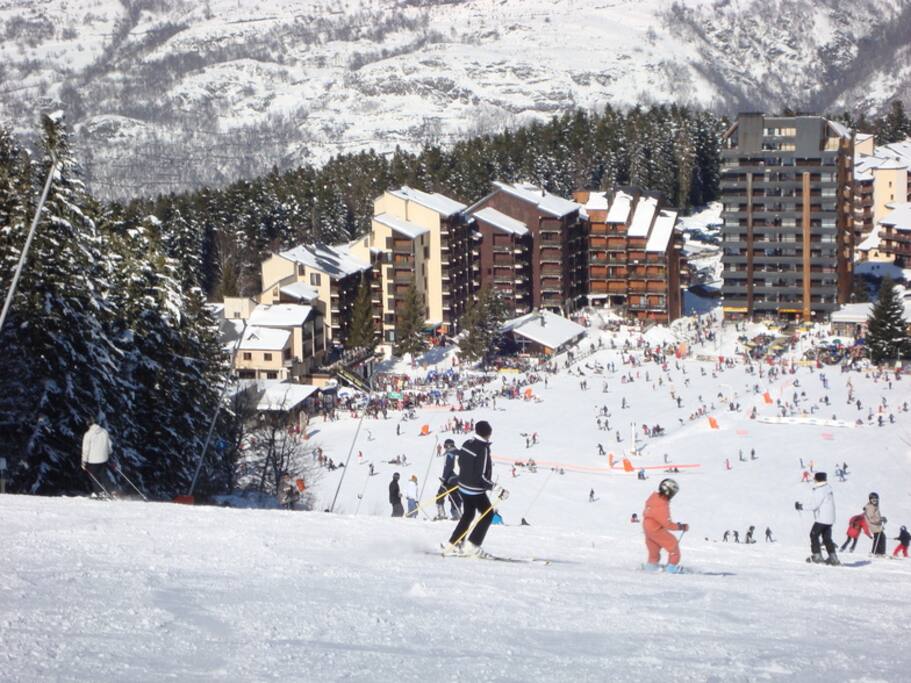 La station vue des pistes