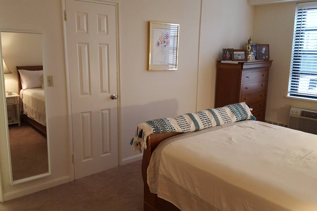 Closet, full-sized mirror