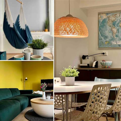 Large apartment. Free parking, charging option, quiet.