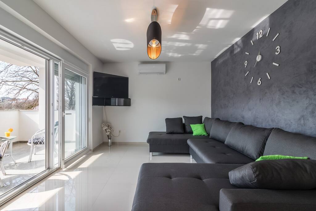Comfortable living room with relaxing terrace