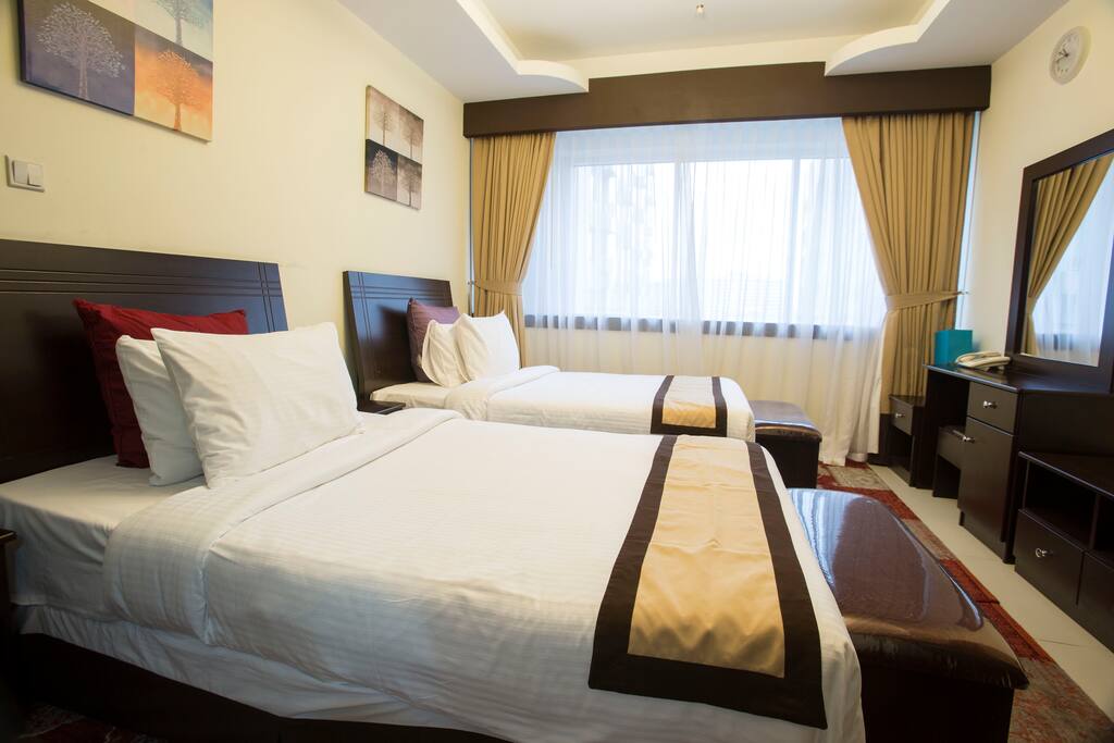 Twin bedded bedroom