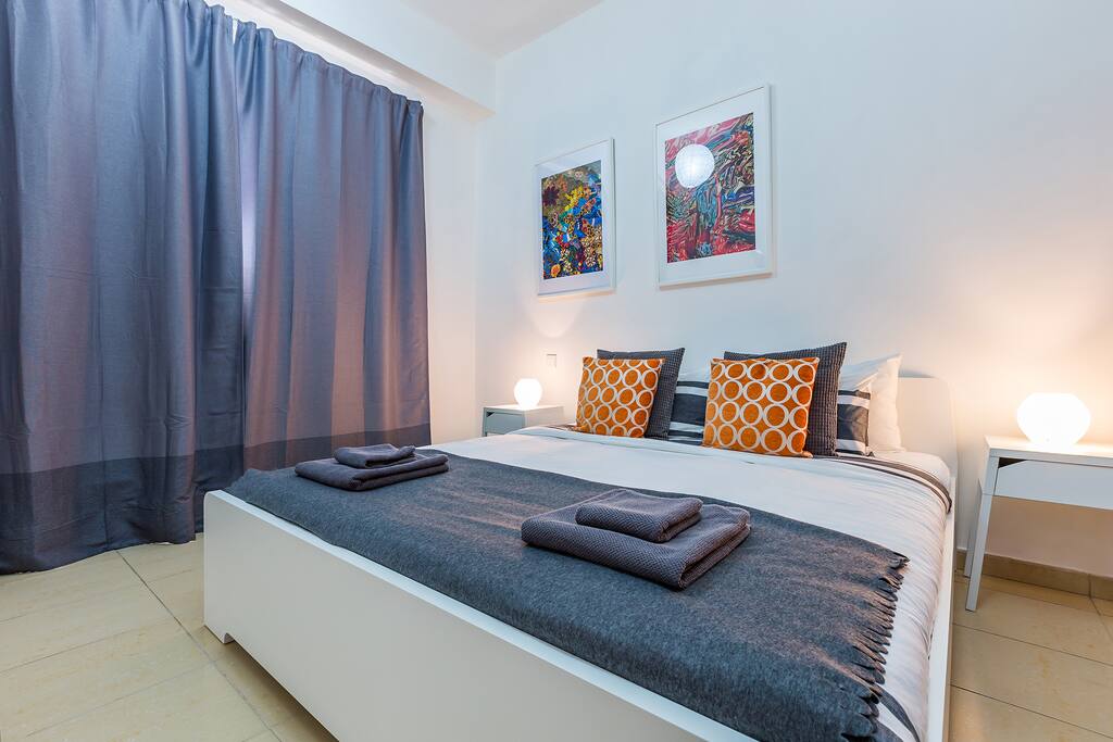 The kingsize bed, complete with views of the beach is the perfect way to end your day