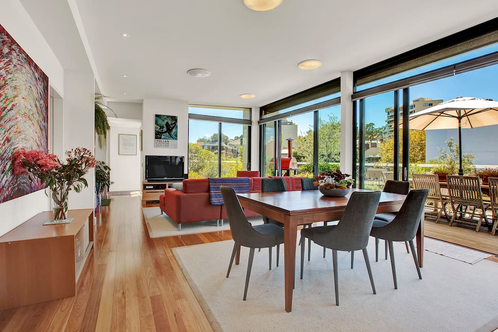 Dining and living room
