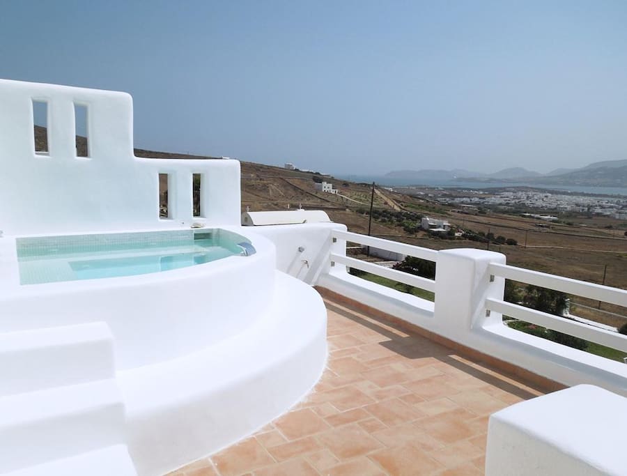 the Jacuzzi on the top terrace