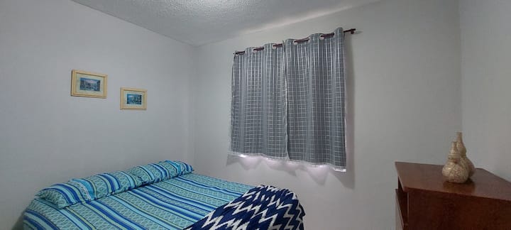 Bedroom 2 double bed. 
Bed and bath linen.