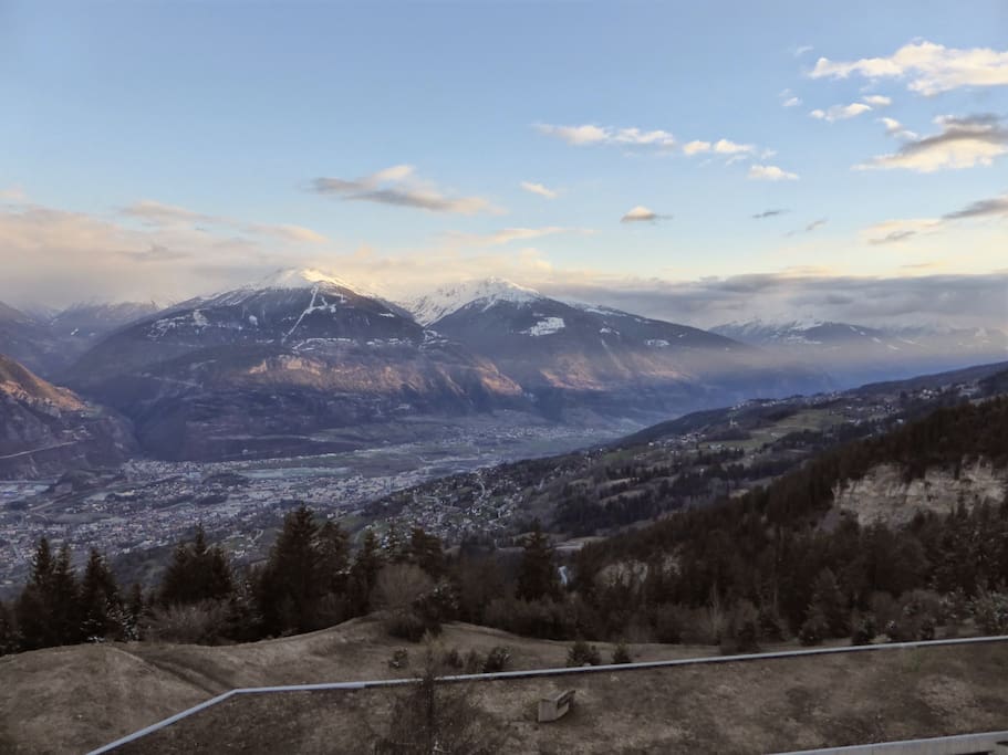 View from the studio - take your head out of the window or out of the balcony and you see this view or an even more amazing view depending on the weather, yes...breath taker