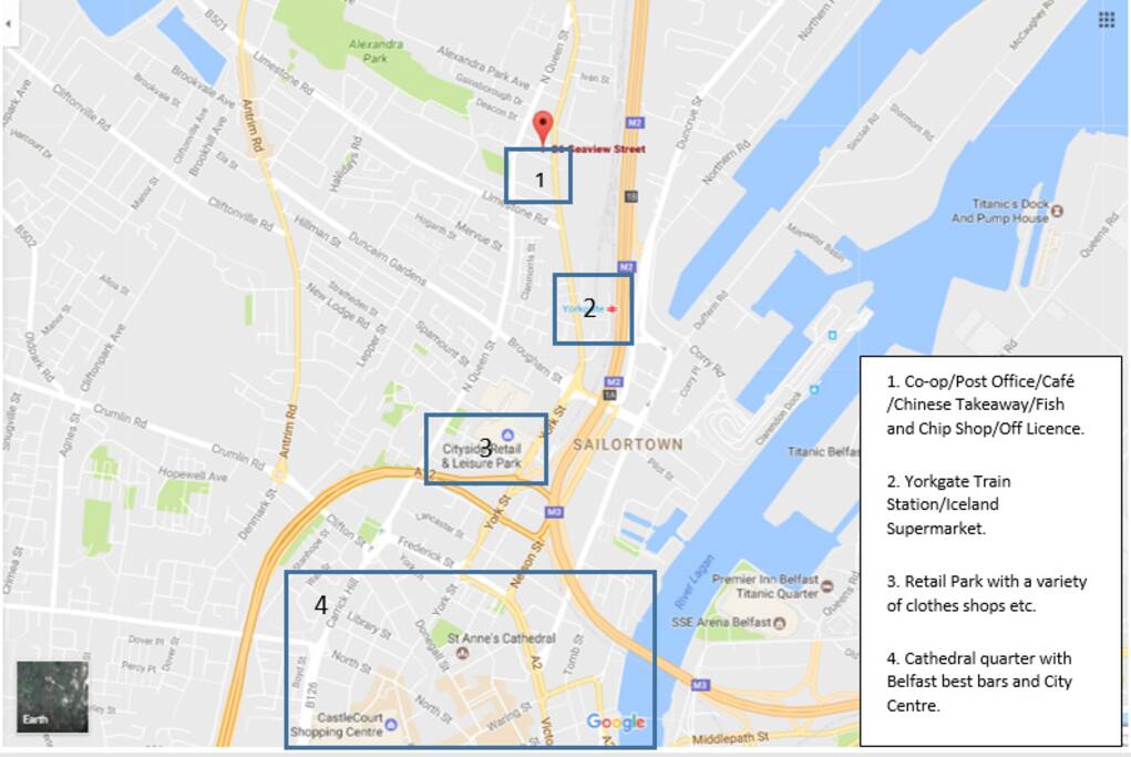 Short walk to shops, train station, retail park and city centre/bars etc.
