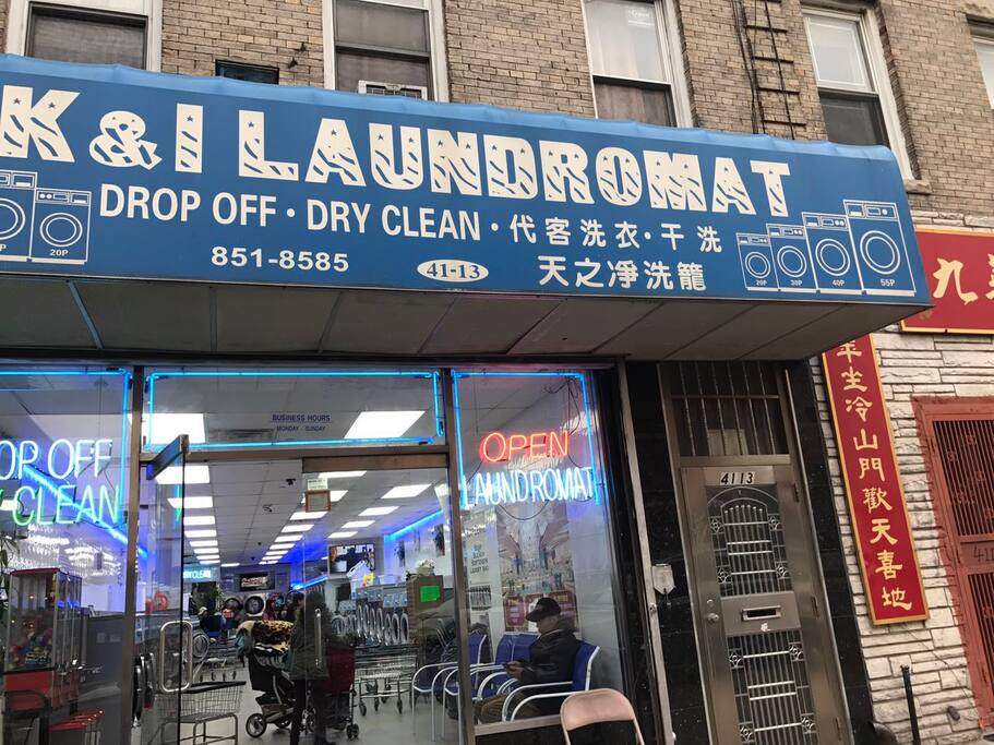 Laundromat one street around