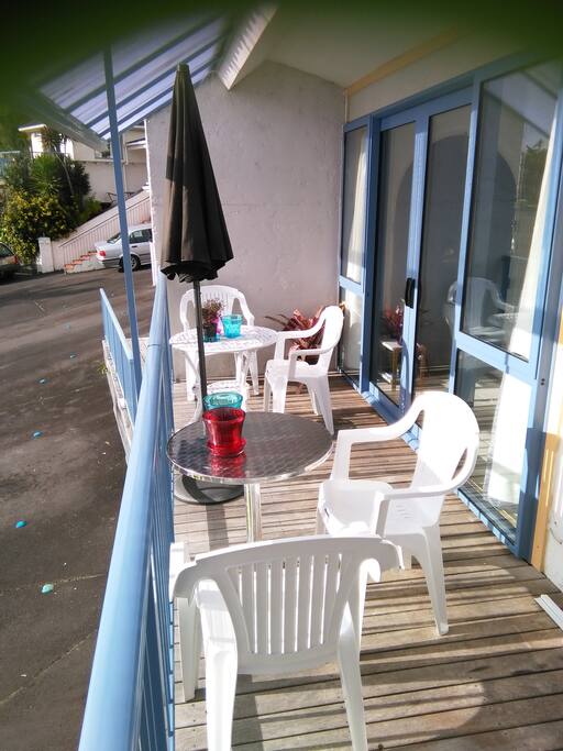 Spacious and sunny balcony