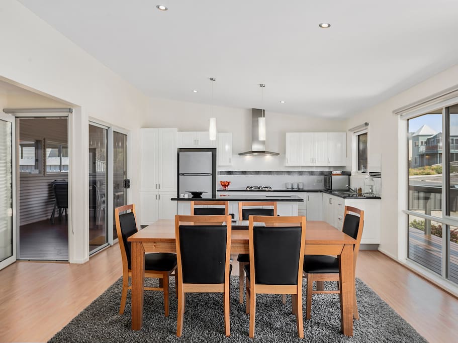 dining and kitchen