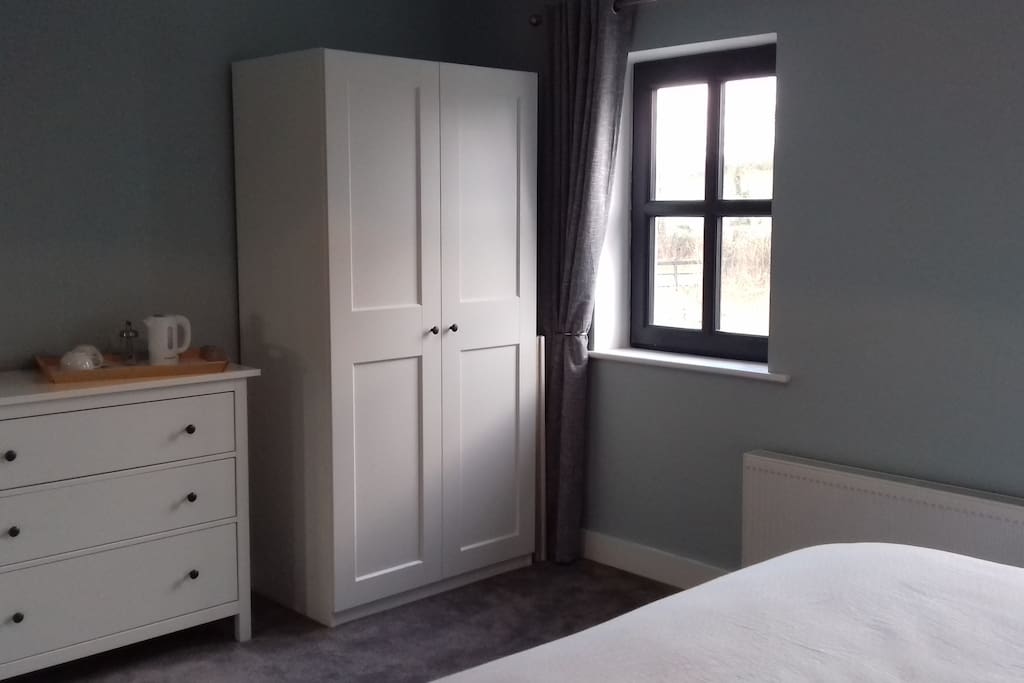 Each bedroom is fully equipped with a wardrobe, chest of drawers, bedside lockers with lamps and a full length mirror.