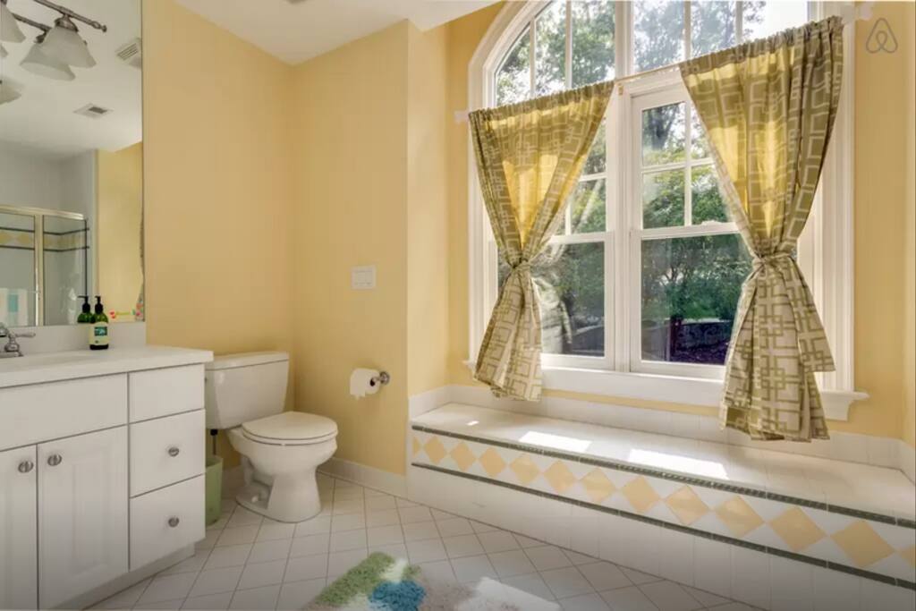 Sweden large en suite with full shower and window seat.